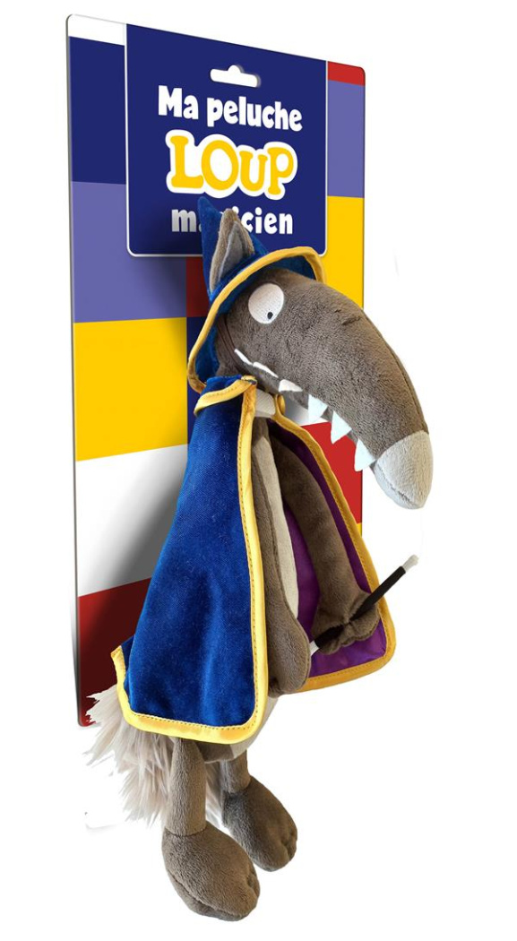 Peluche de loup magicien