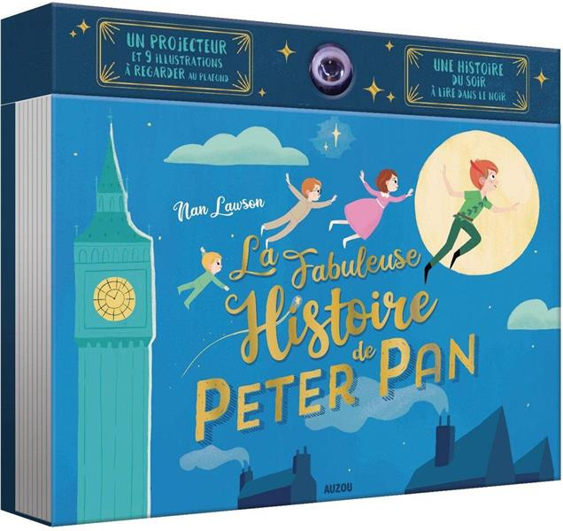 La Fabuleuse Histoire de Peter Pan. Un projecteur avec 9 illustrations à regarder au plafond