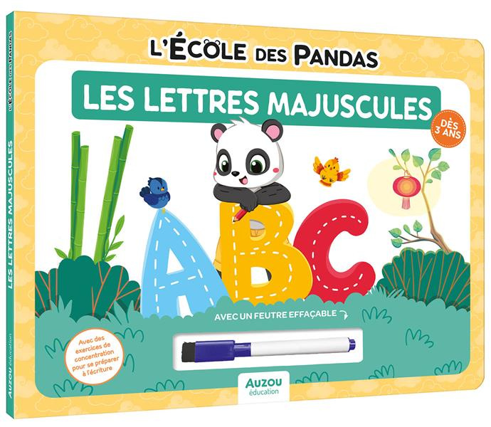 Les lettres majuscules. Livre-ardoise, avec un feutre effaçable