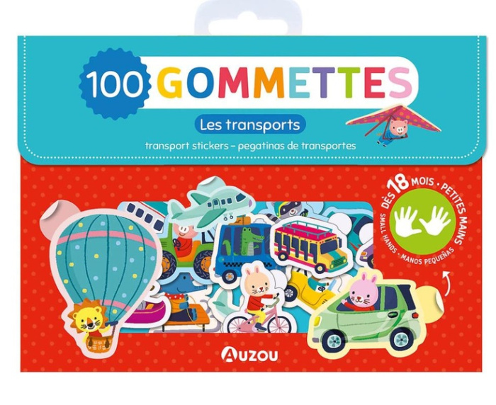 Les transports. 100 gommettes