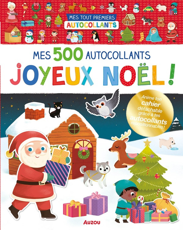 Mes 500 autocollants Joyeux Noël ! Anime ton cahier détachable grâce à tes autocollants repositionna