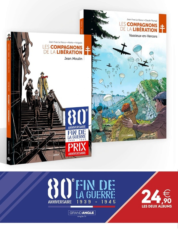Les Compagnons de la Libération : 80e anniversaire fin de la guerre, 1939-1945. Pack en 2 volumes :