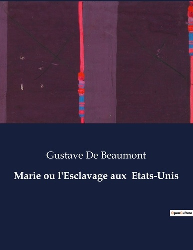 Marie ou l'Esclavage aux Etats-Unis. Une exploration des moeurs américaines à travers le prisme de