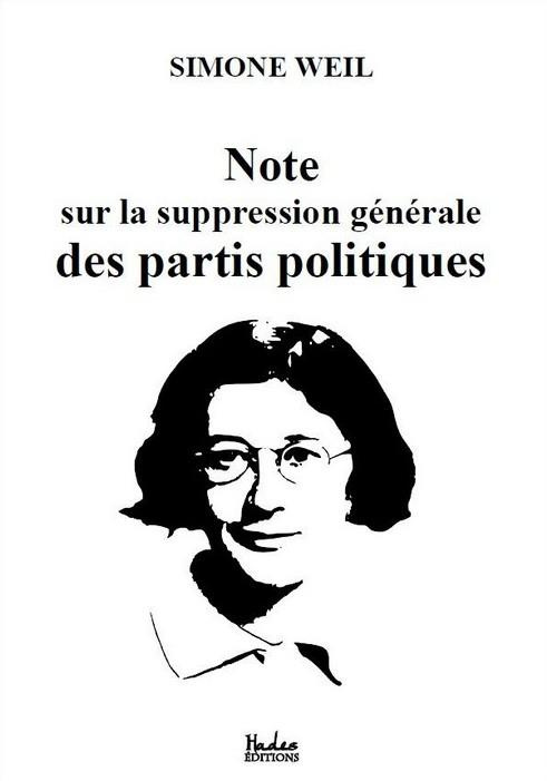 Note sur la suppression générale des partis politiques