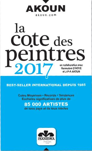 La cote des peintres. Edition 2017