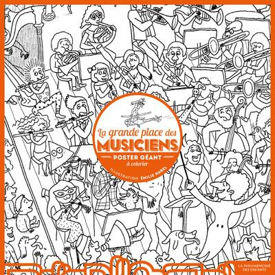 La grande place des musiciens. Poster géant