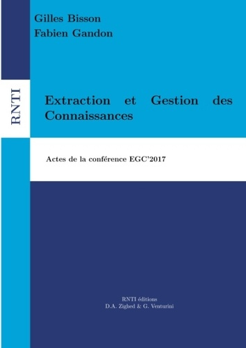 Revue des Nouvelles Technologies de l'Information E33 : Extraction et Gestion des Connaissances. EGC