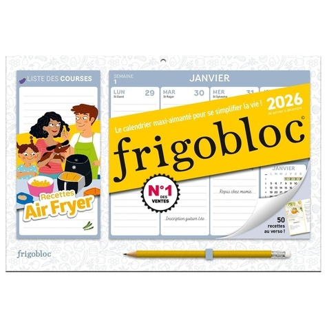 COLLECTIF-Mini_Frigobloc_Hebdomadaire_Air_fryer_2026_-_Calendrier_Compact_sem_de_janv._d_c._2026_-9782809694178_0