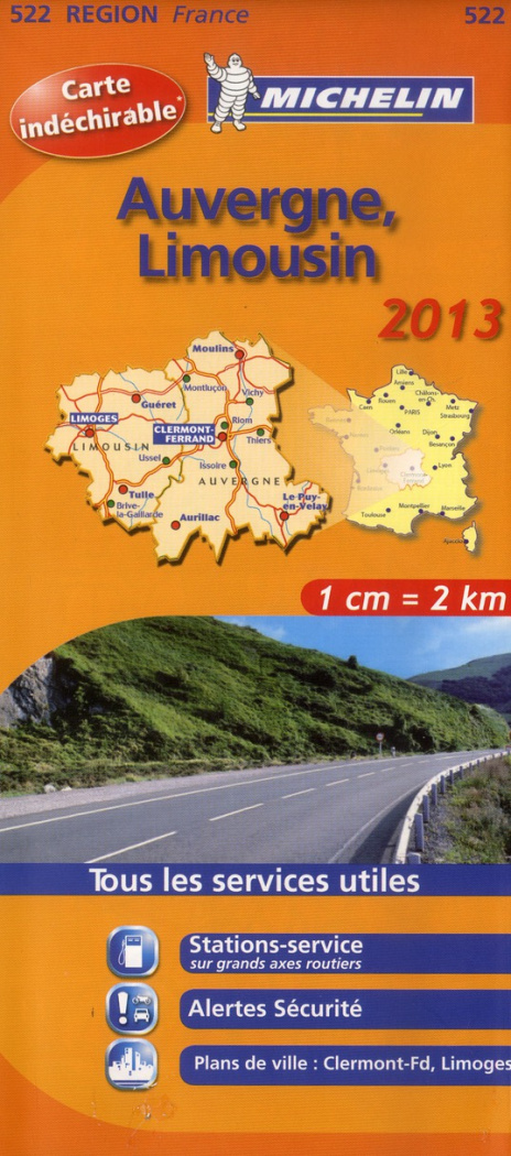 Michelin-522_Auvergne_Limousin_carte_ind_chirable_1_200_000-9782067181687_0