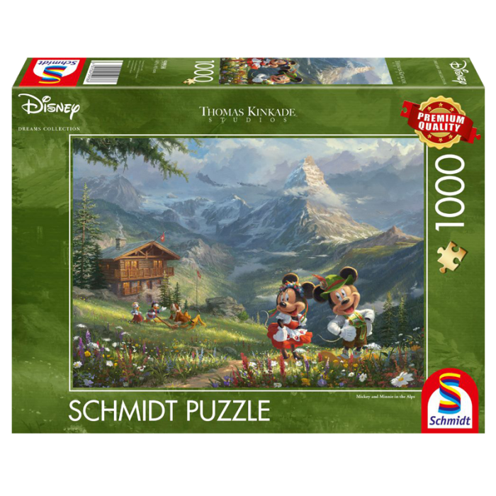 Puzzle Disney 1000 pièces - Mickey & Minnie dans les Alpes