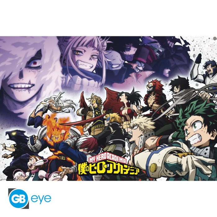 my-hero-academia-poster-maxi-roule-filme-91-5-x-61-cm-heros-vs-vilains_0