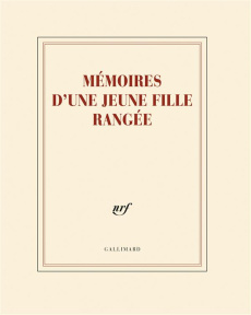 CAHIER "MEMOIRES D'UNE JEUNE FILLE RANGEE" (PAPETERIE) - COLLECTIF