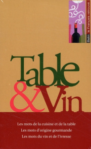 Coffret Table et Vin en 3 volumes : Tome 1, Les mots de la cuisine et de la table ; Tome 2, Les mots - Guillemard Colette ; Courtois Martine