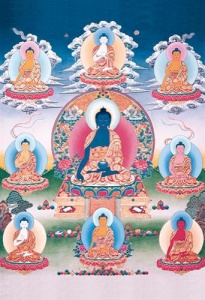Thangka transfert encadré - Sangye Menla