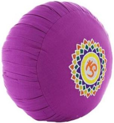 ZAFU EN KAPOK FUCHSIA BRODERIE CHAKRA SAHASRARA