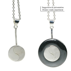 PORTE-DONUT METAL ARGENTE - YIN YANG