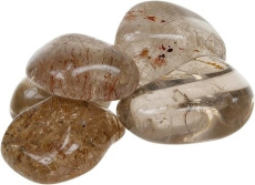 PIERRES ROULEES - CRISTAL DE ROCHE AVEC RUTILE - SACHET 500 GRS.