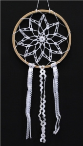 attrape-reves crochet et dentelle galaxy - mm