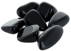 PIERRES ROULEES OBSIDIENNE NOIRE - TAILLE M - SACHET 1 KG