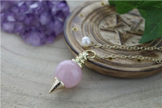 Pendule Sephoroton en quartz rose
