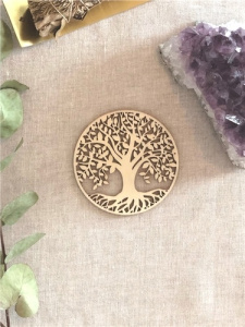 Socle de rechargement en bois Arbre de Vie ajouré 10 cm