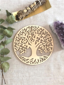 Socle de rechargement en bois Arbre de Vie ajouré 20 cm