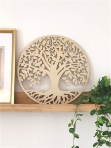 Socle de rechargement en bois Arbre de Vie ajouré 30 cm