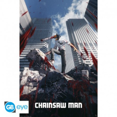 Chainsaw Man - Poster roulé maxi 91,5 x 61 cm : Key Visual - Collectif