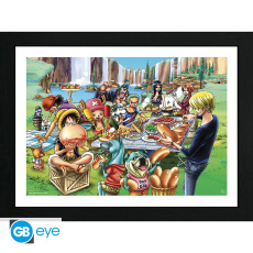 One Piece - Tirage encadré 30 x 40 cm : Hot Dog Party - Collectif