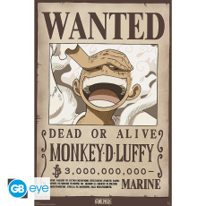 One Piece - Poster roulé filmé maxi 91,5x61cm : Wanted Luffy Wano - Collectif