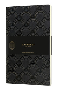 Cahier Quaderno C&G Grand format ligné Déco Gold - CASTELLI