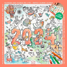 Calendrier à colorier. Edition 2024 - Salmonete Design