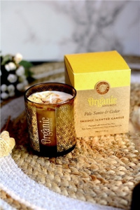 BOUGIE PARFUMEE ORGANIC PURIFICATION PALO SANTO ET CEDRE 200 GRS