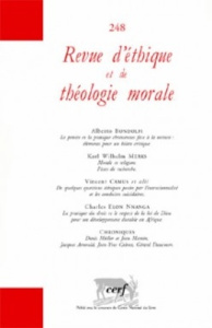 Revue d'éthique et de théologie morale N° 248, Mars 2008 - Bondolfi Alberto