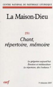 La maison-dieu numero 251 chant, repertoire, memoire - Collectif Snpls