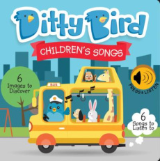 Ditty bird - livre musical bebe : comptines en anglais - les roues de l'autobus - Mema Publishing