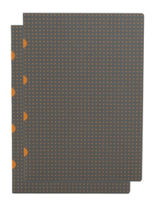 Cahier Circulo Gris sur Orange / Gris sur Orange B7 Ligné - PAPER-OH