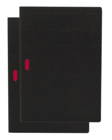 Cahier Ondulo Noir / Noir A5 Non-ligné - PAPER-OH