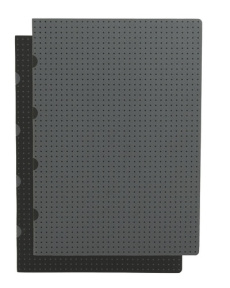 Cahier Circulo Noir sur Gris / Gris sur Noir B7 Ligné - PAPER-OH