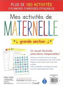 Mes activités de maternelle grande section. Logique, observation, coloriages, jeux, chiffres, formes - Robichaud Danielle ; Chabot Claire ; Deschênes Val
