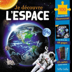 Je découvre l'espace. Avec 1 casse-tête fluorescent ; 1 livre de 64 pages et 15 cartes recto-verso - Côté Marie-Eve