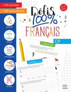 Défis 100% français CP. Avec 100 autocollants - Côté Marie-Eve