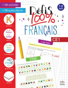 Défis 100% français CE1. Avec 100 autocollants - Barbeau Florence
