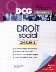 Droit social. Epreuve 3, Edition 2014-2015 - Alléguède Valérie - Brosset-Bories Muriel