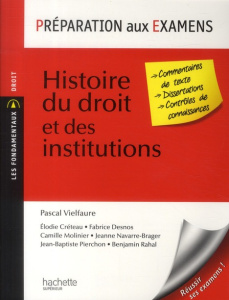 Histoire du droit et des institutions - Vielfaure Pascal ; Creteau Elodie ; Desnos Fabrice