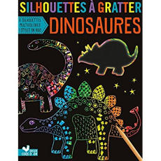 Silhouettes à gratter dinosaures. Avec un stylet - COLLECTIF