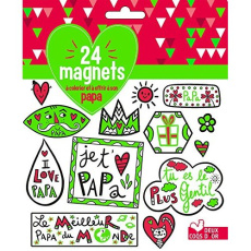 24 magnets à colorier et à offrir à son papa - Ahrweiller Lucile