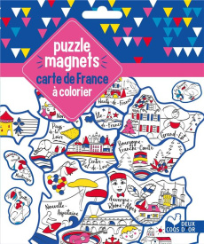 Puzzle magnets carte de France à colorier - SOLENNE & THOMAS