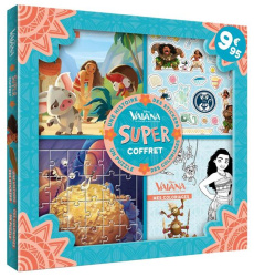 Super coffret Vaiana. Contient 1 histoire, 1 puzzle, des stickers et des coloriages