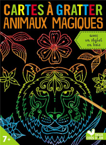 Cartes à gratter Animaux magiques. Avec un stylet en bois - COLLECTIF